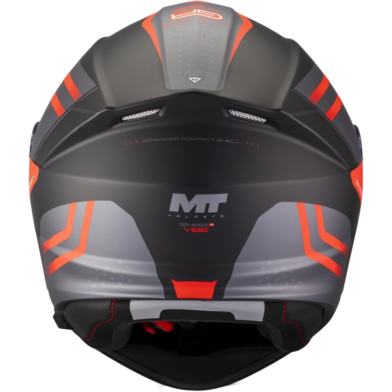 Výklopná helma na motorku MT Genesis R SV Vibe B5 matná černo-šedo-červená