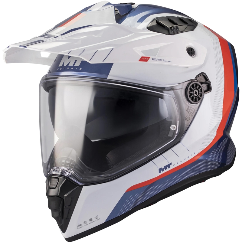 Enduro helma na motorku MT Track SV Nomad C0 modro-bílo-červená
