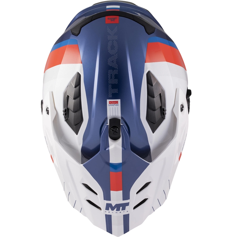 Enduro helma na motorku MT Track SV Nomad C0 modro-bílo-červená