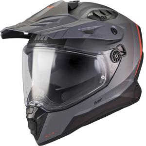 Enduro helma na motorku MT Track SV Nomad B25 matná černo-šedo-červená