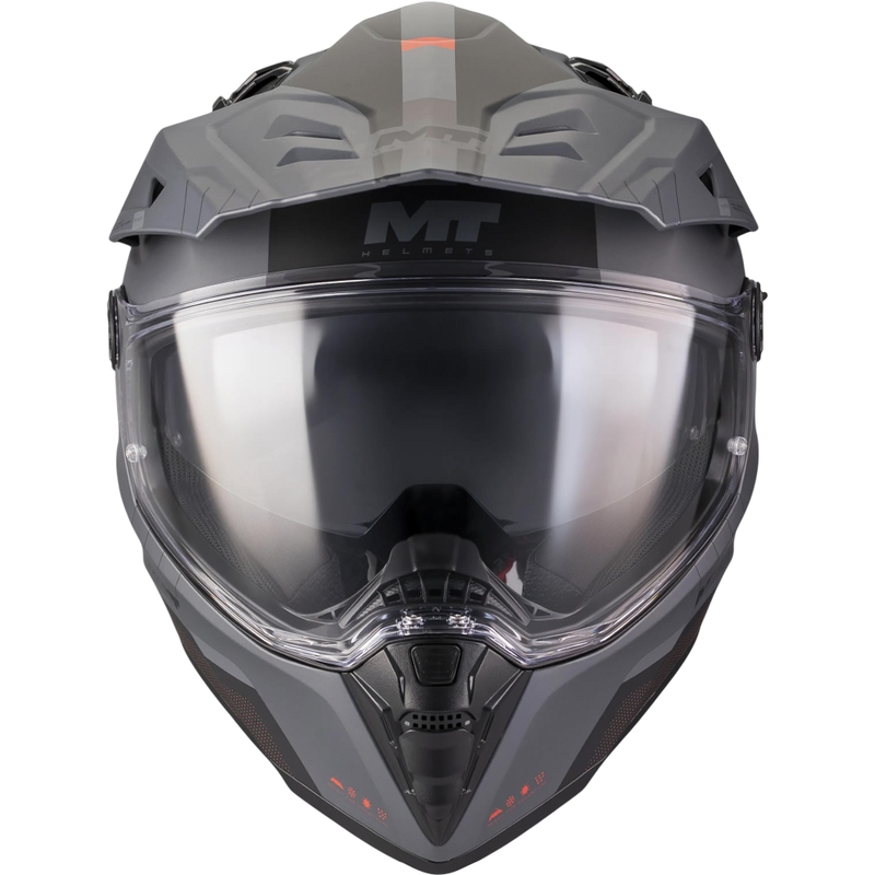 Enduro helma na motorku MT Track SV Nomad B25 matná černo-šedo-červená