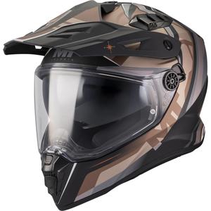 Enduro helma na motorku MT Track SV Questor B9 matná černo-hnědá
