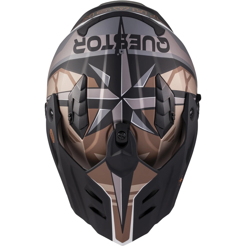 Enduro helma na motorku MT Track SV Questor B9 matná černo-hnědá