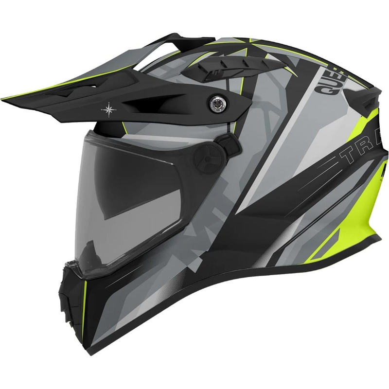 Enduro helma na motorku MT Track SV Questor C23 matná šedo-černo-fluo žlutá