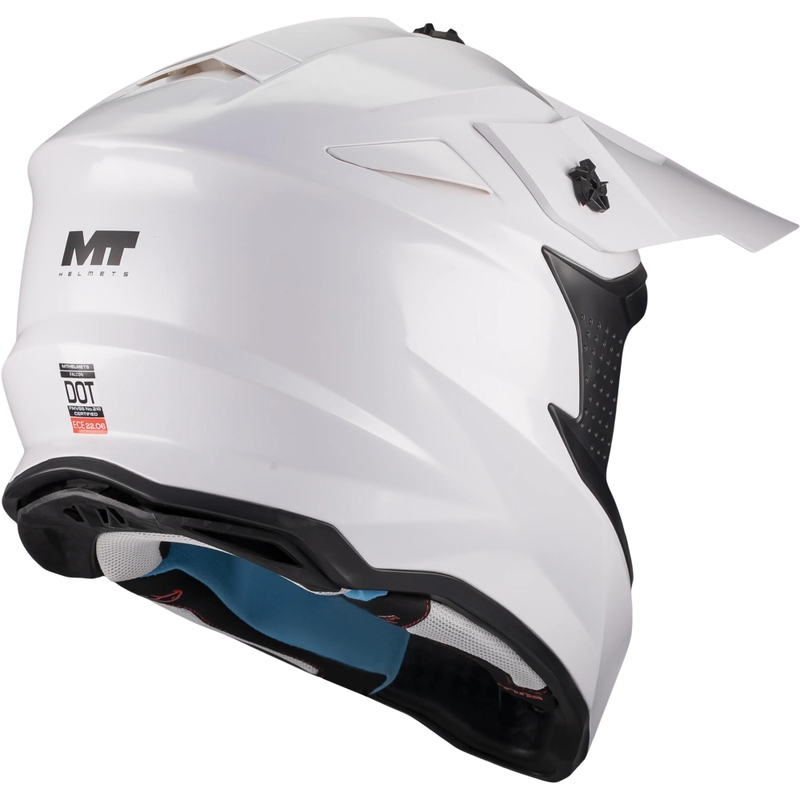 Motokrosová helma na motorku MT Falcon S Pure A0 bílá