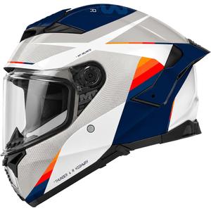 MT Thunder 4 R SV Highway A7 zárt motoros bukósisak fehér-szürke-kék