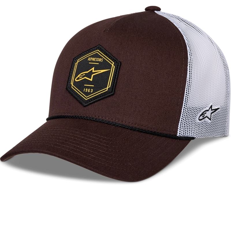Kšiltovka Alpinestars Hexeon Trucker hnědo-bílá