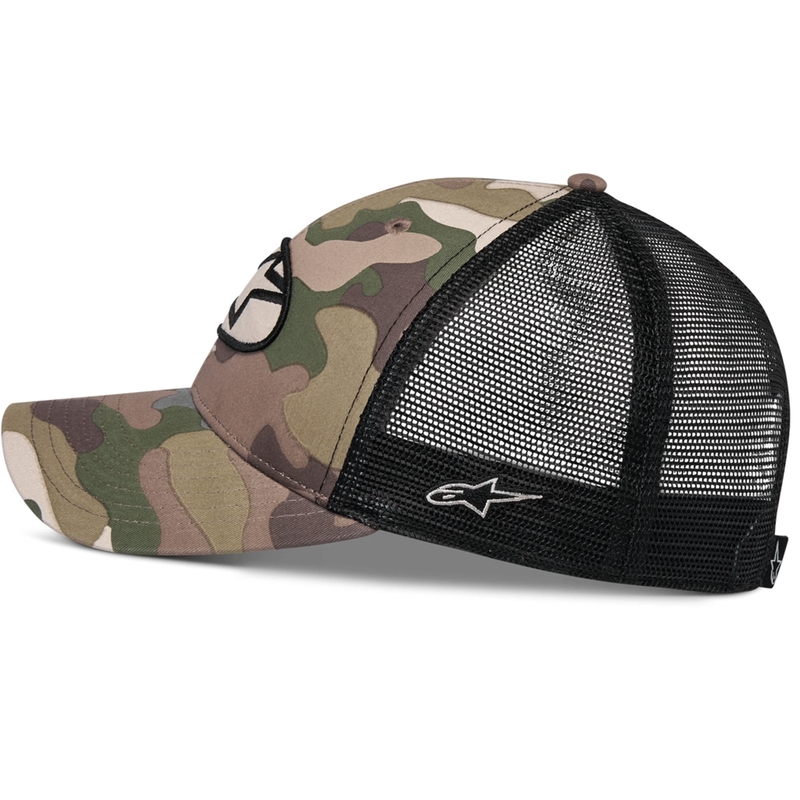 Kšiltovka Alpinestars Oblique Camo Trucker zeleno-camo-černá