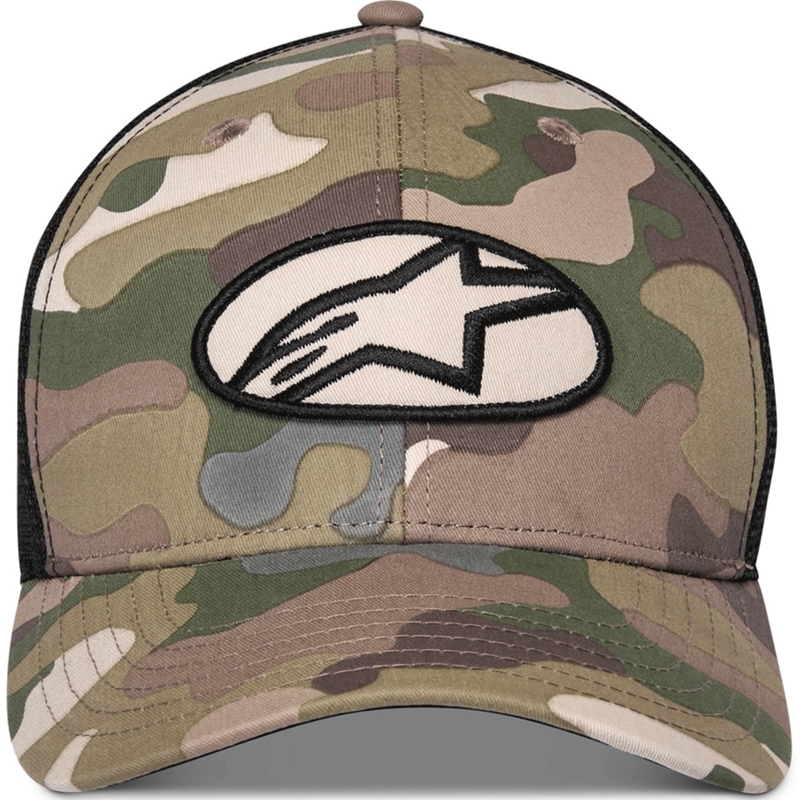 Kšiltovka Alpinestars Oblique Camo Trucker zeleno-camo-černá