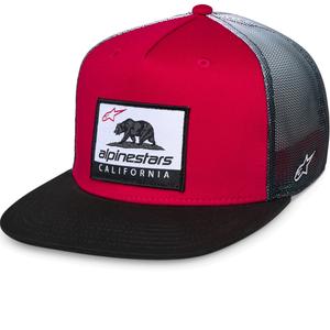 Alpinestars Cali Gradient Trucker baseballsapka piros-fekete-fehér