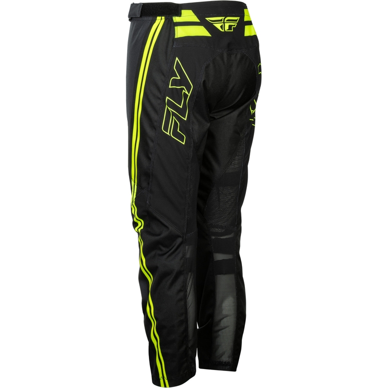 Dětské motokrosové kalhoty na motorku FLY Racing F-16 Raze černo-fluo žluté