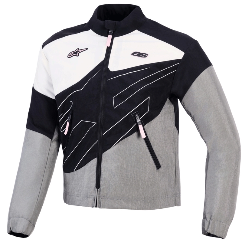 Dámská bunda na motorku Alpinestars Stella Moshell černo-šedo-bílo-růžová