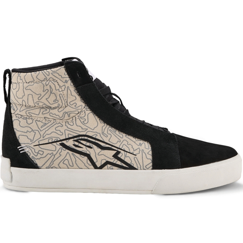 Boty na motorku Alpinestars Ride-63 Canvas černo-světle šedo-bílé