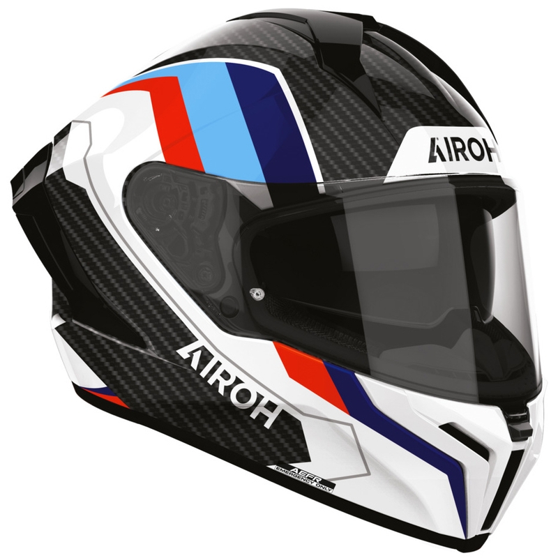 Integrální helma na motorku Airoh Matryx Carbon Rank černo-bílo-modrá