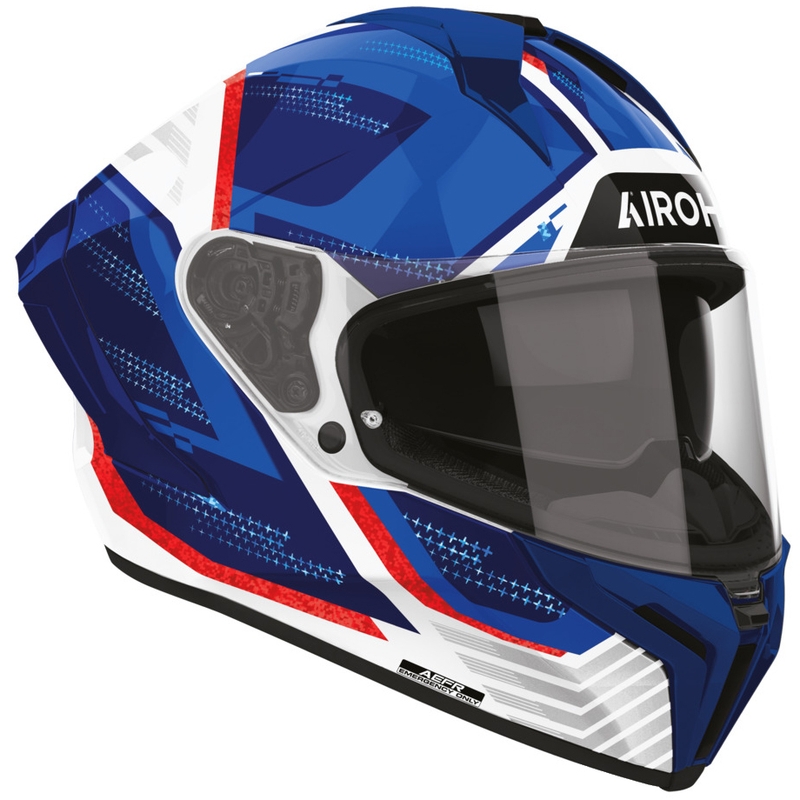 Integrální helma na motorku Airoh Matryx Starburst modro-červená