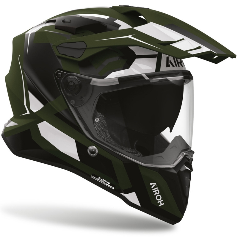 Enduro helma na motorku Airoh Commander 2 Polar matná zelená