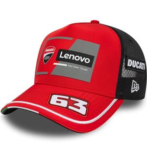 Kšiltovka Ducati New Era Lenovo Bagnaia 63 černo-červená