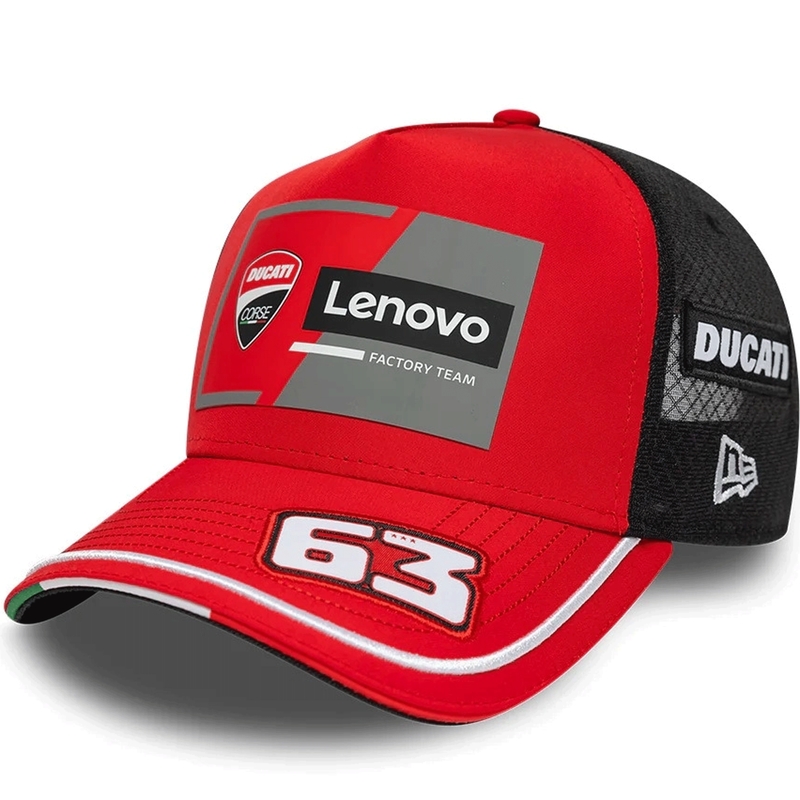 Kšiltovka Ducati New Era Lenovo Bagnaia 63 černo-červená