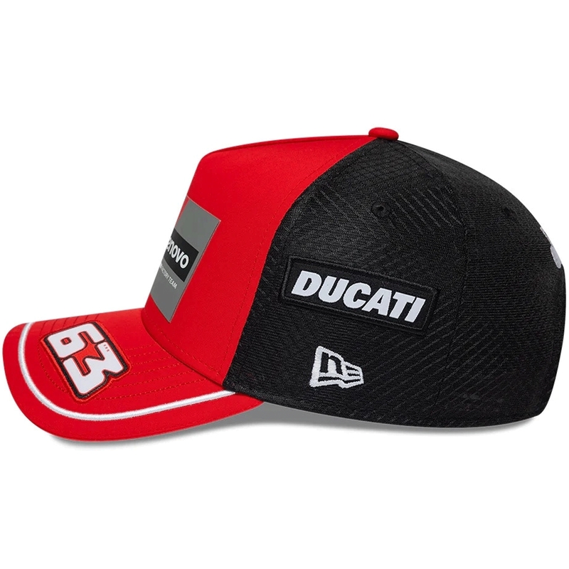 Kšiltovka Ducati New Era Lenovo Bagnaia 63 černo-červená