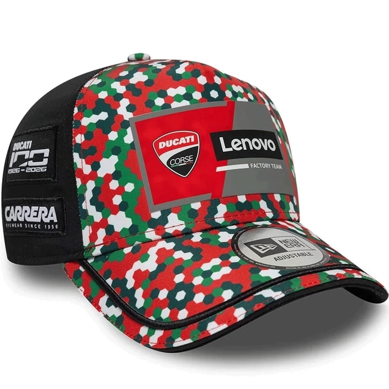 Kšiltovka Ducati New Era Lenovo Mugello černo-červeno-vícebarevná