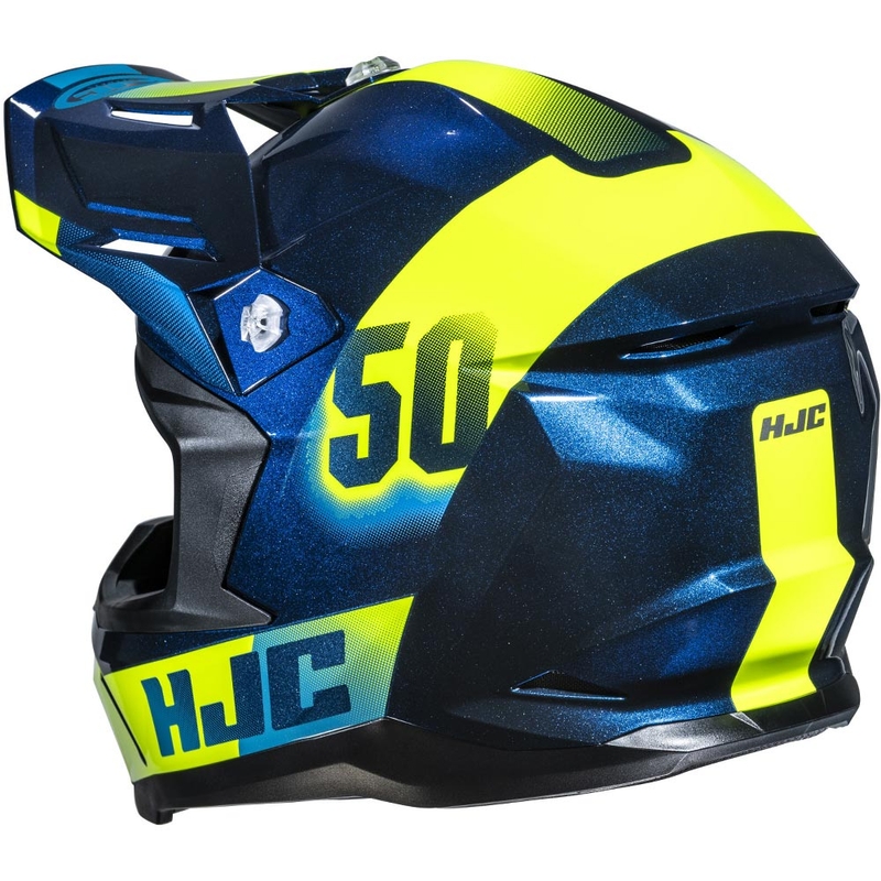 Motokrosová helma HJC C50 Dash MC2 modro-fluo žlutá
