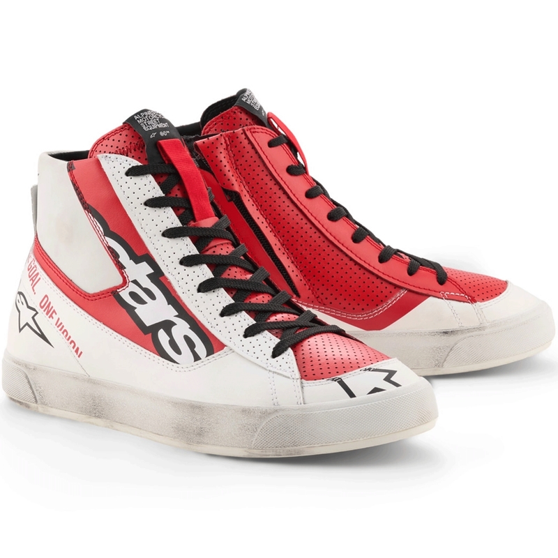 Alpinestars Stated Flair motoros cipő fehér-piros
