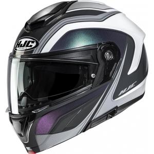 Výklopná helma na motorku HJC C92 Sirius MC10 černo-bílo-barevná