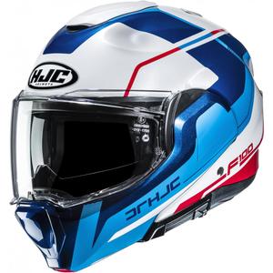 Překlápěcí helma na motorku HJC F100 Astra MC21 bílo-modro-červená