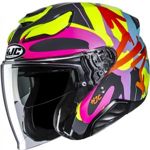 Otevřená helma na motorku HJC F31 Sora MC38 černo-barevná