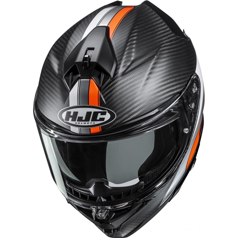 Integrální helma na motorku HJC F72 Carbon Eos MC6HSF černo-oranžová