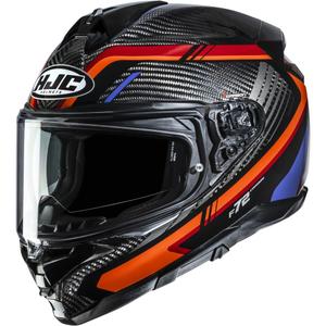 Integrální helma na motorku HJC F72 Carbon Kairo MC8 černo-oranžovo-červeno-fialová