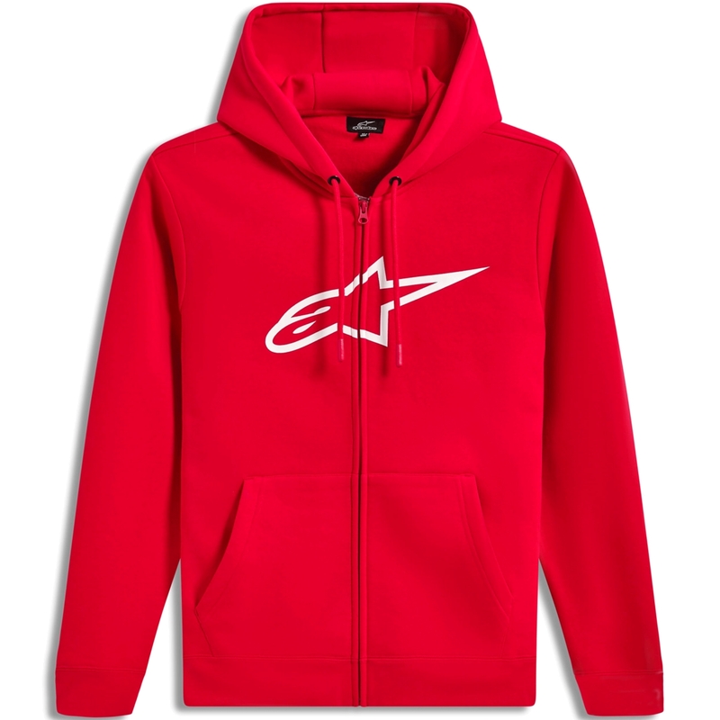 Mikina Alpinestars Ageless Zip Hoodie 3 červeno-bílá
