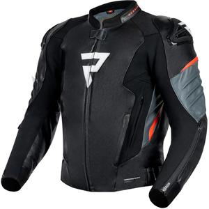 Rebelhorn Veloce motoros bőrkabát fekete-fluo piros