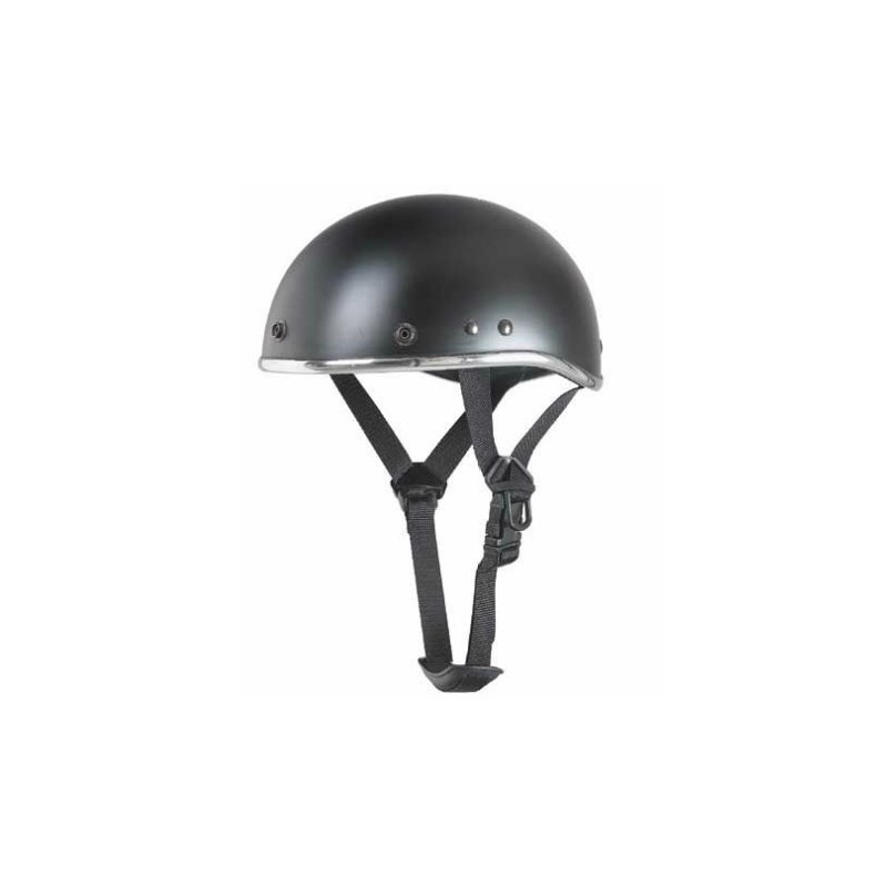 Braincap motoros sisak matt króm díszítéssel