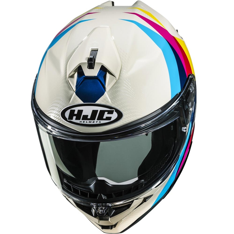 Integrální helma na motorku HJC F72 Racero MC23 bílo-barevná