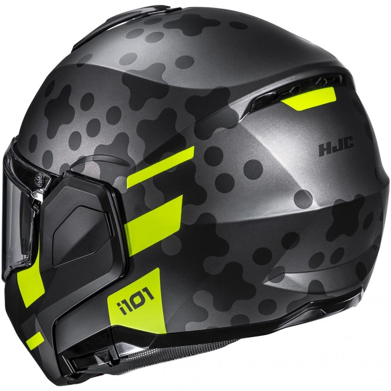 Překlápěcí helma na motorku HJC i101 Astel MC3HSF černo-šedo-fluo žlutá