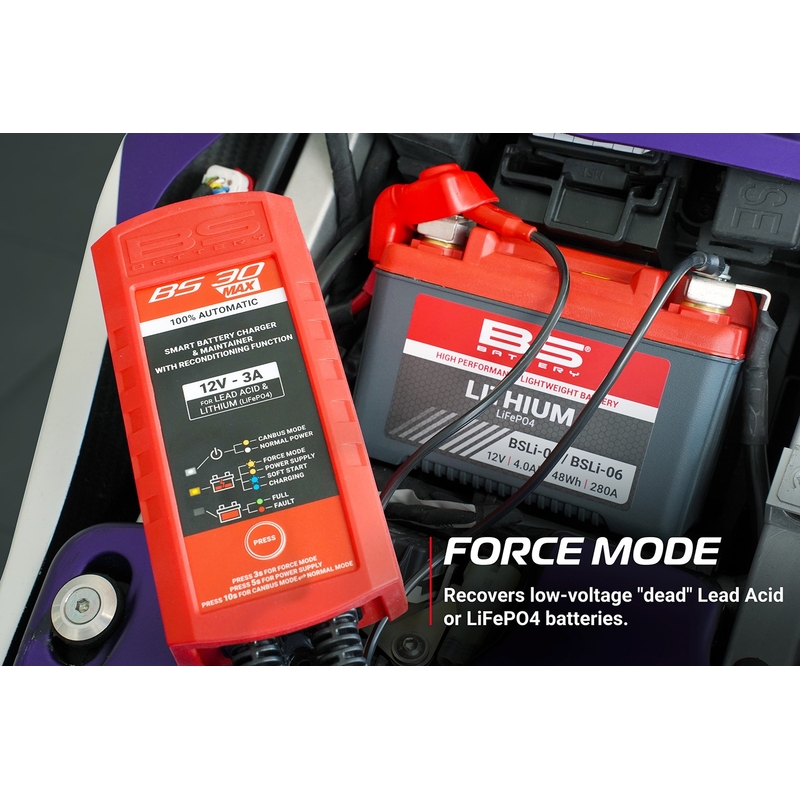 Akkumulátor töltő BS-BATTERY SMART (suitable also for Lithium) 12V 3A