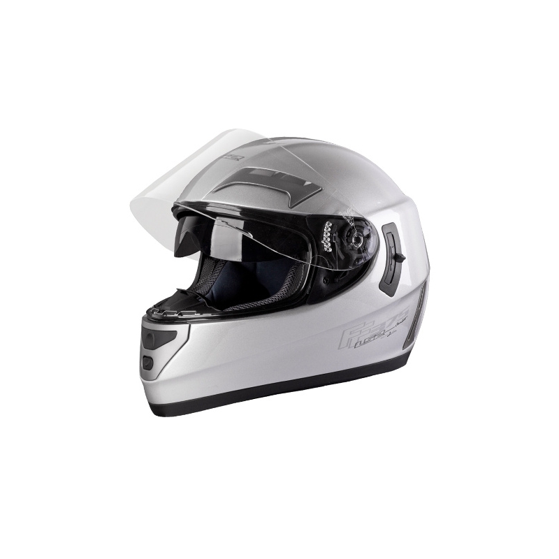 Přilba na motocykl LS2 Combat mono stříbrná
