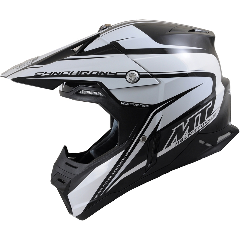Motocross sisak MT Synchrony Duality fekete/fehér