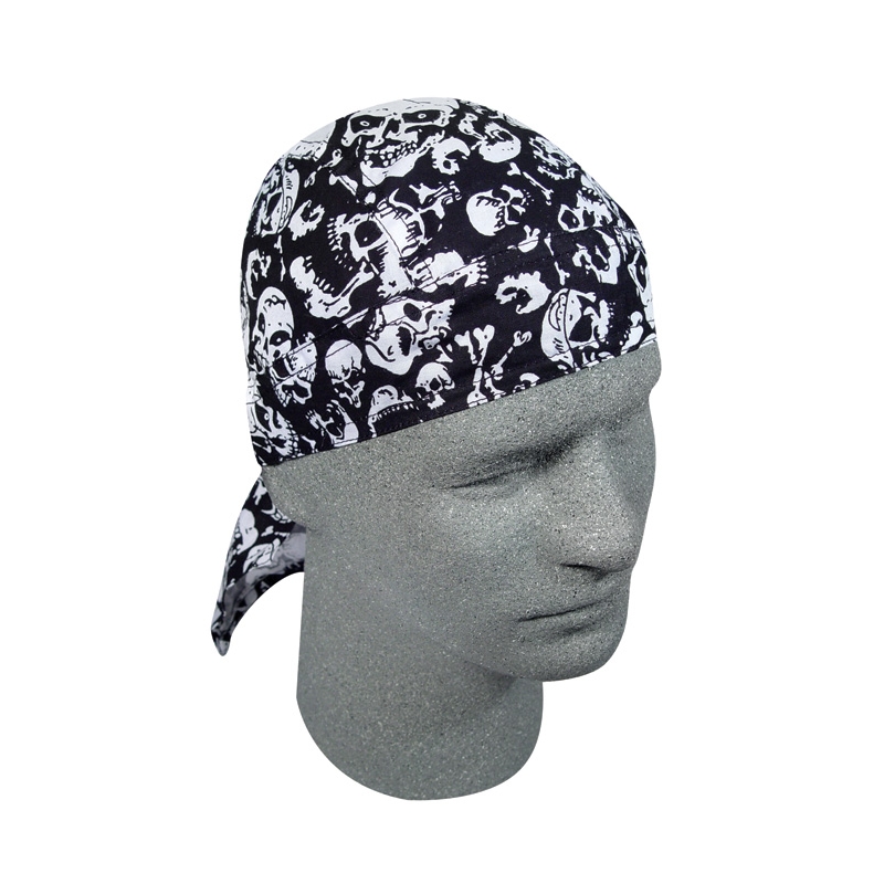Moto šátek Zanhead-Multi skull white