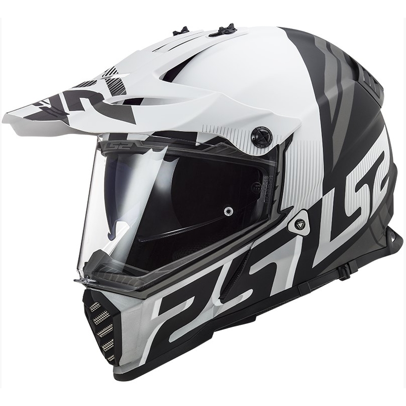 Enduro sisak LS2 MX436 Pioneer EVO Evolve fehér-szürke-fekete kiárusítás