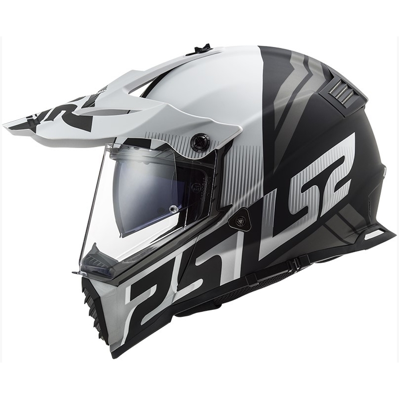 Enduro sisak LS2 MX436 Pioneer EVO Evolve fehér-szürke-fekete kiárusítás