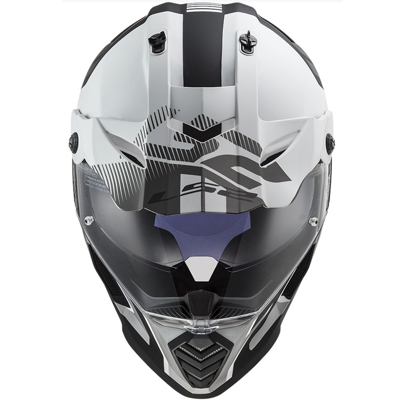 Enduro sisak LS2 MX436 Pioneer EVO Evolve fehér-szürke-fekete kiárusítás