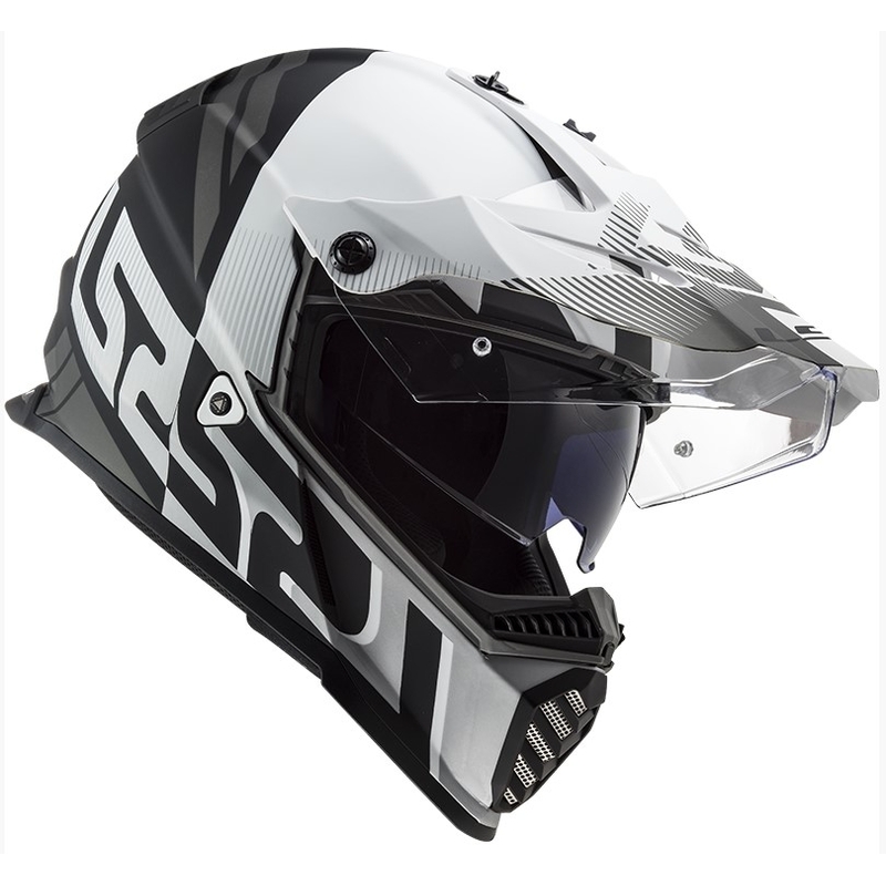 Enduro sisak LS2 MX436 Pioneer EVO Evolve fehér-szürke-fekete kiárusítás