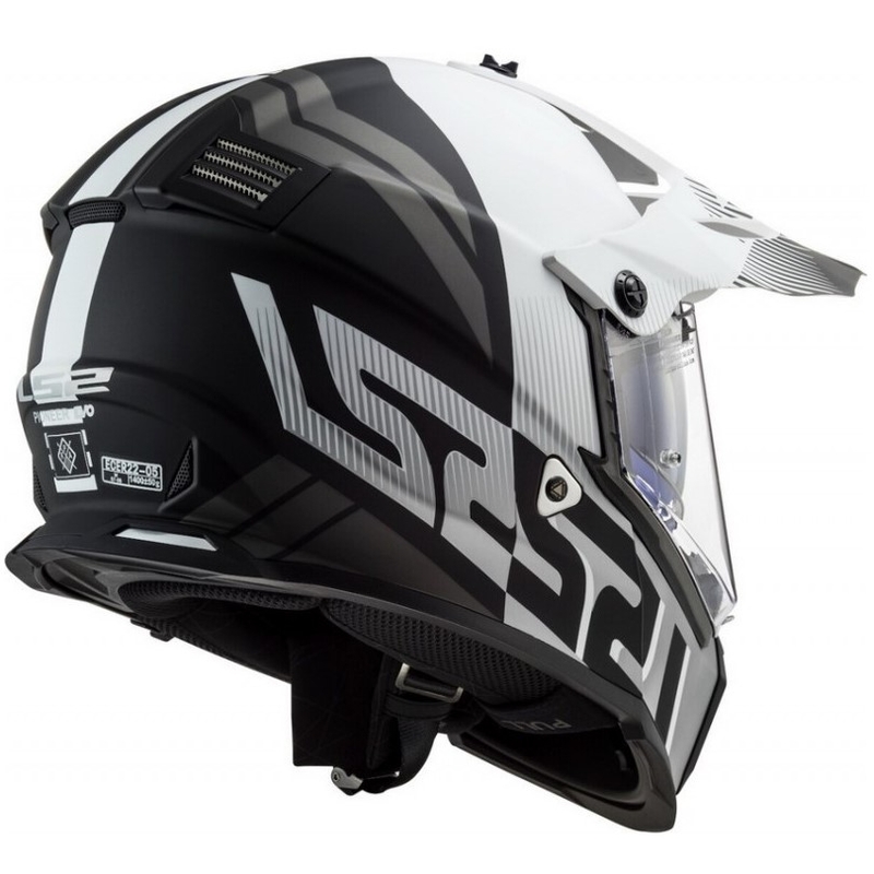 Enduro sisak LS2 MX436 Pioneer EVO Evolve fehér-szürke-fekete kiárusítás