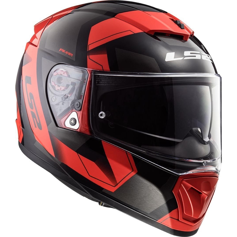 LS2 FF390 Breaker Physics integrált motorkerékpár sisak fekete-piros