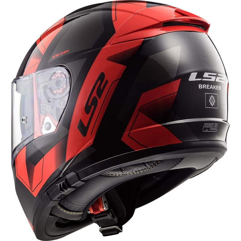 LS2 FF390 Breaker Physics integrált motorkerékpár sisak fekete-piros