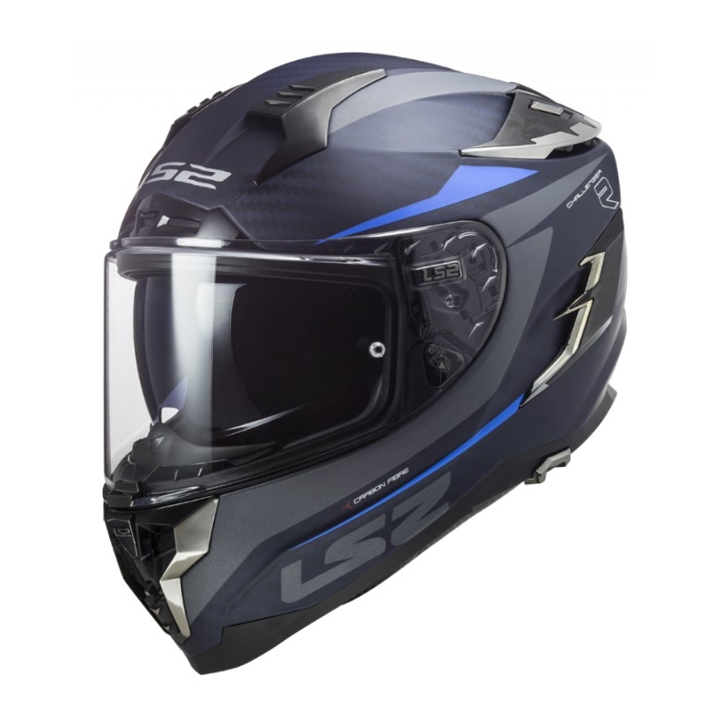 Integrált motoros sisak LS2 FF327 Challenger C Drón Fekete-Kék kiárusítás
