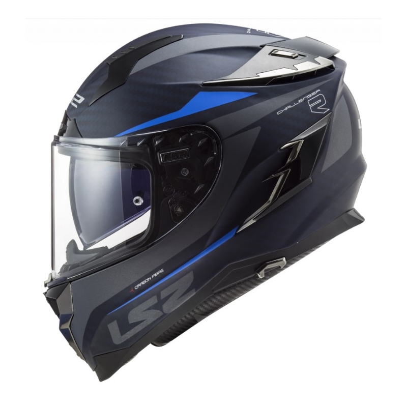 Integrált motoros sisak LS2 FF327 Challenger C Drón Fekete-Kék kiárusítás