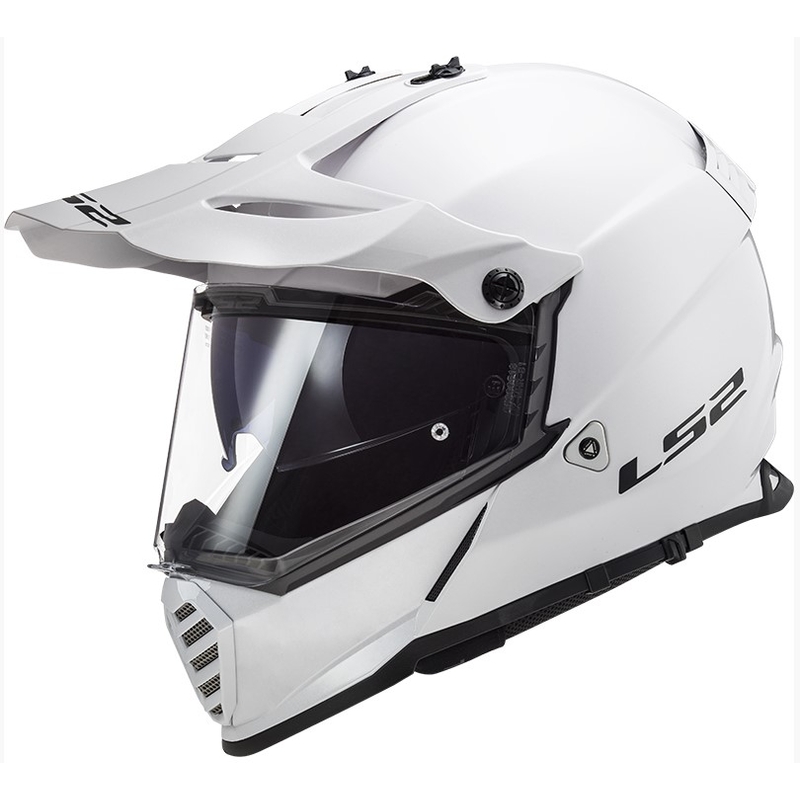 Enduro sisak LS2 MX436 Pioneer EVO Szilárd fehér